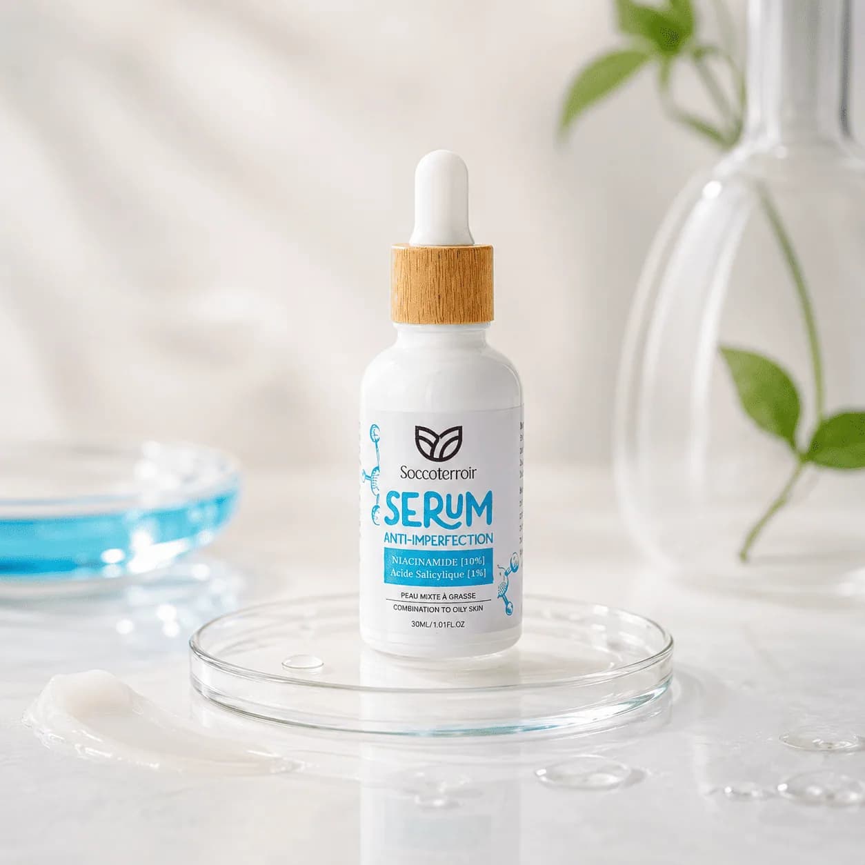 Sérum Anti-Imperfections – Niacinamide 10% + Acide Salicylique 1%