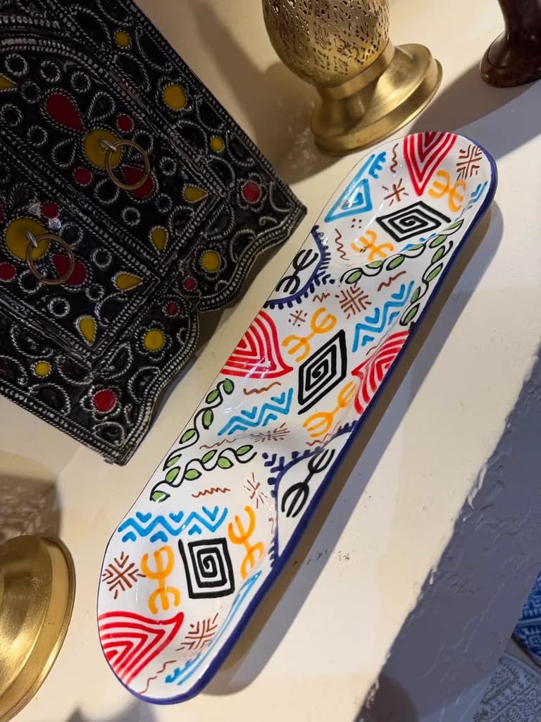 Ravier à olives céramique motifs berbères