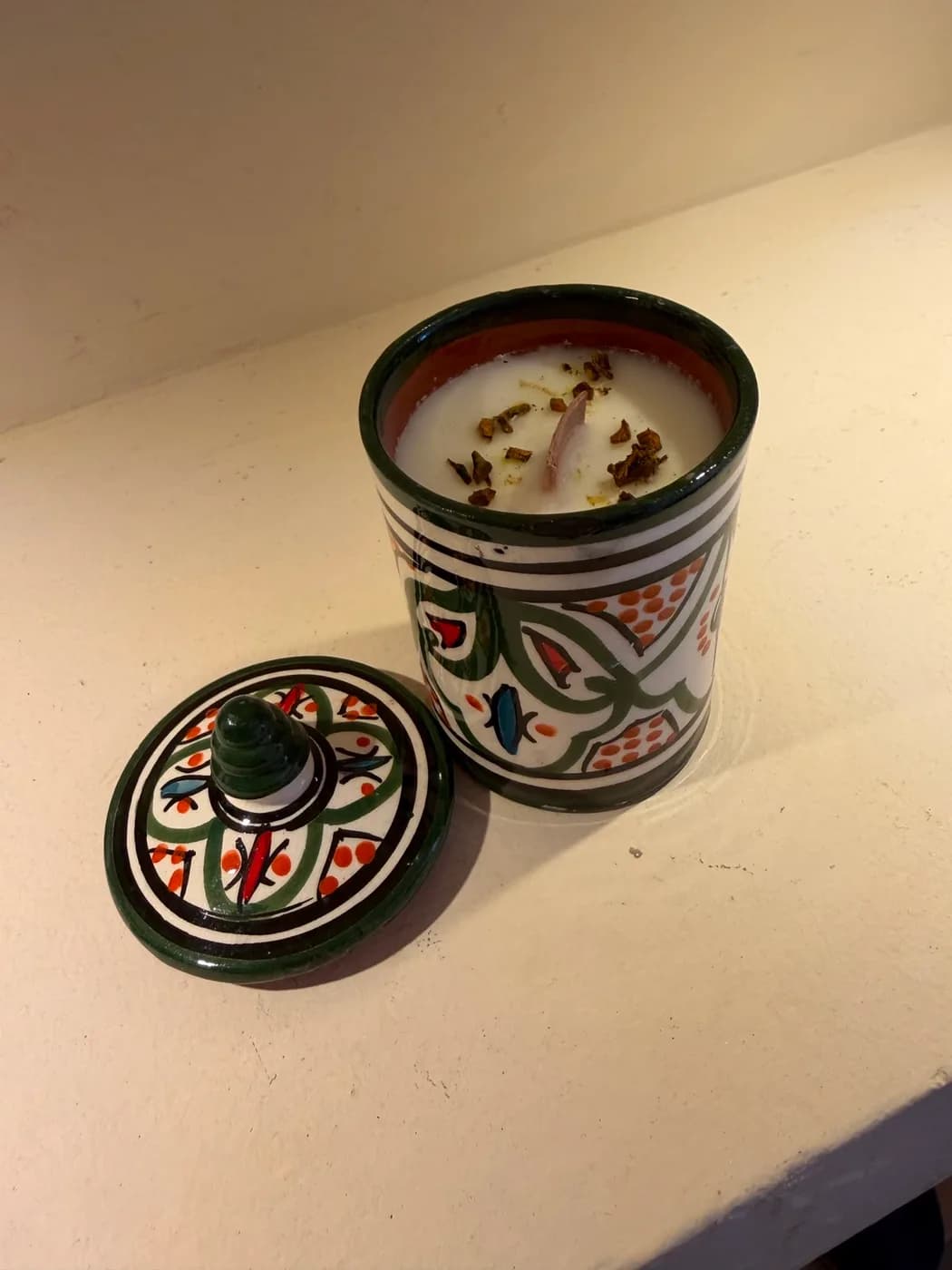 Bougie parfumée OUD— Poterie de Fès verte
