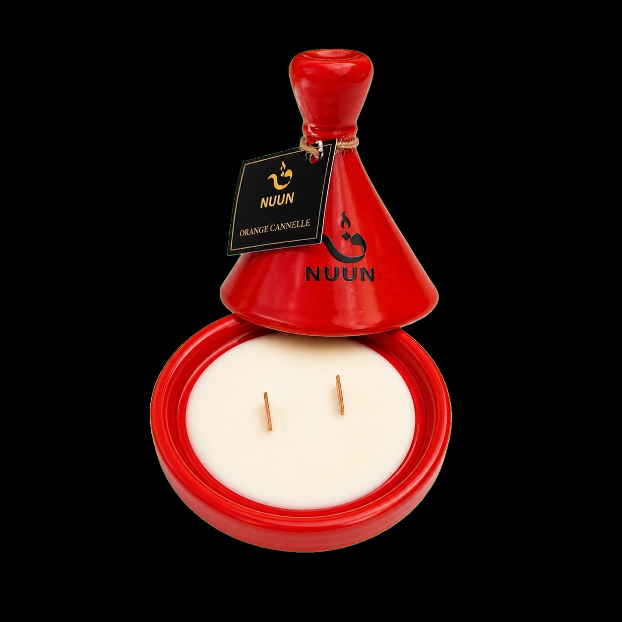 Bougie parfumée NUUN — Tajine Orange Cannelle (rouge)