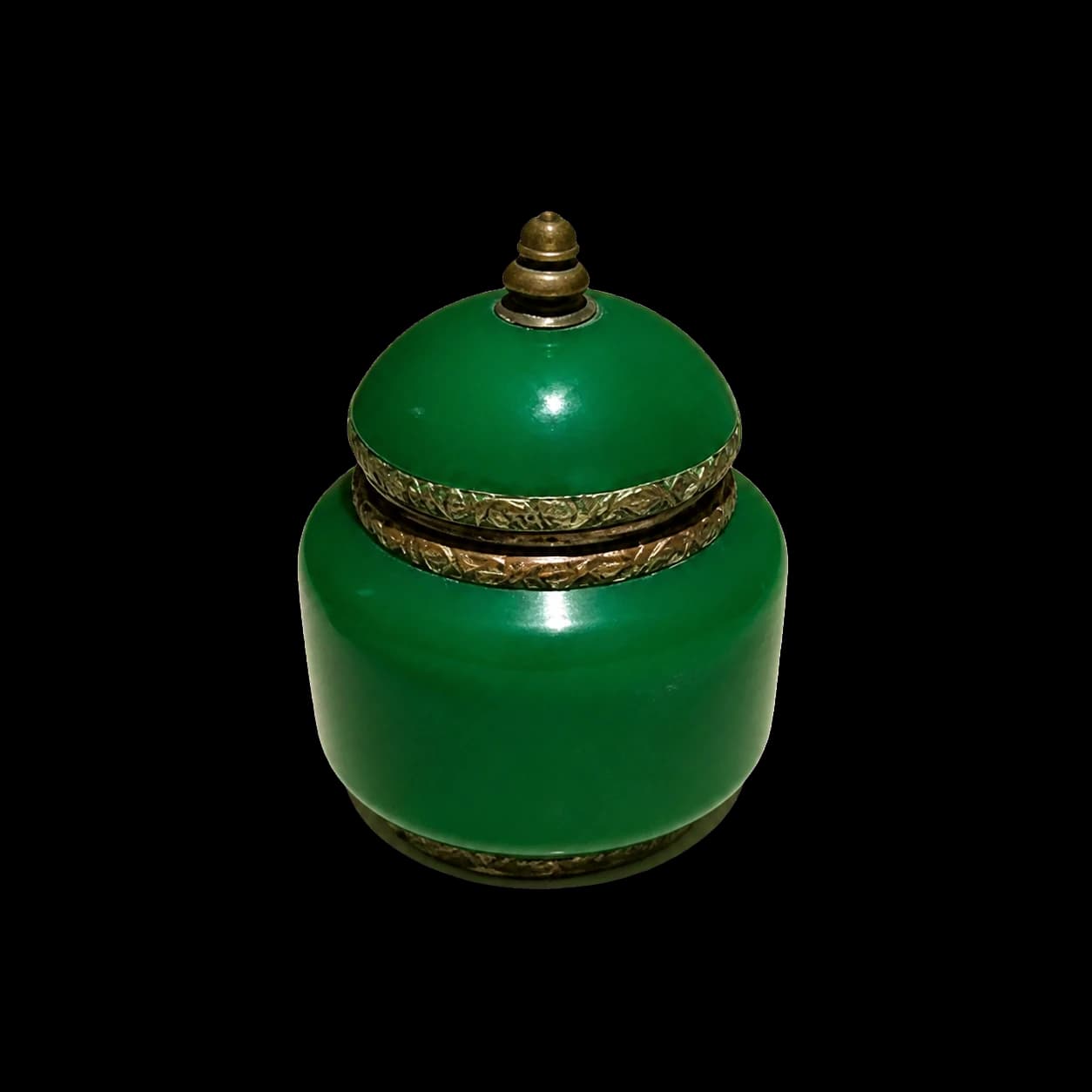 Boîte à encens cerclée de métal