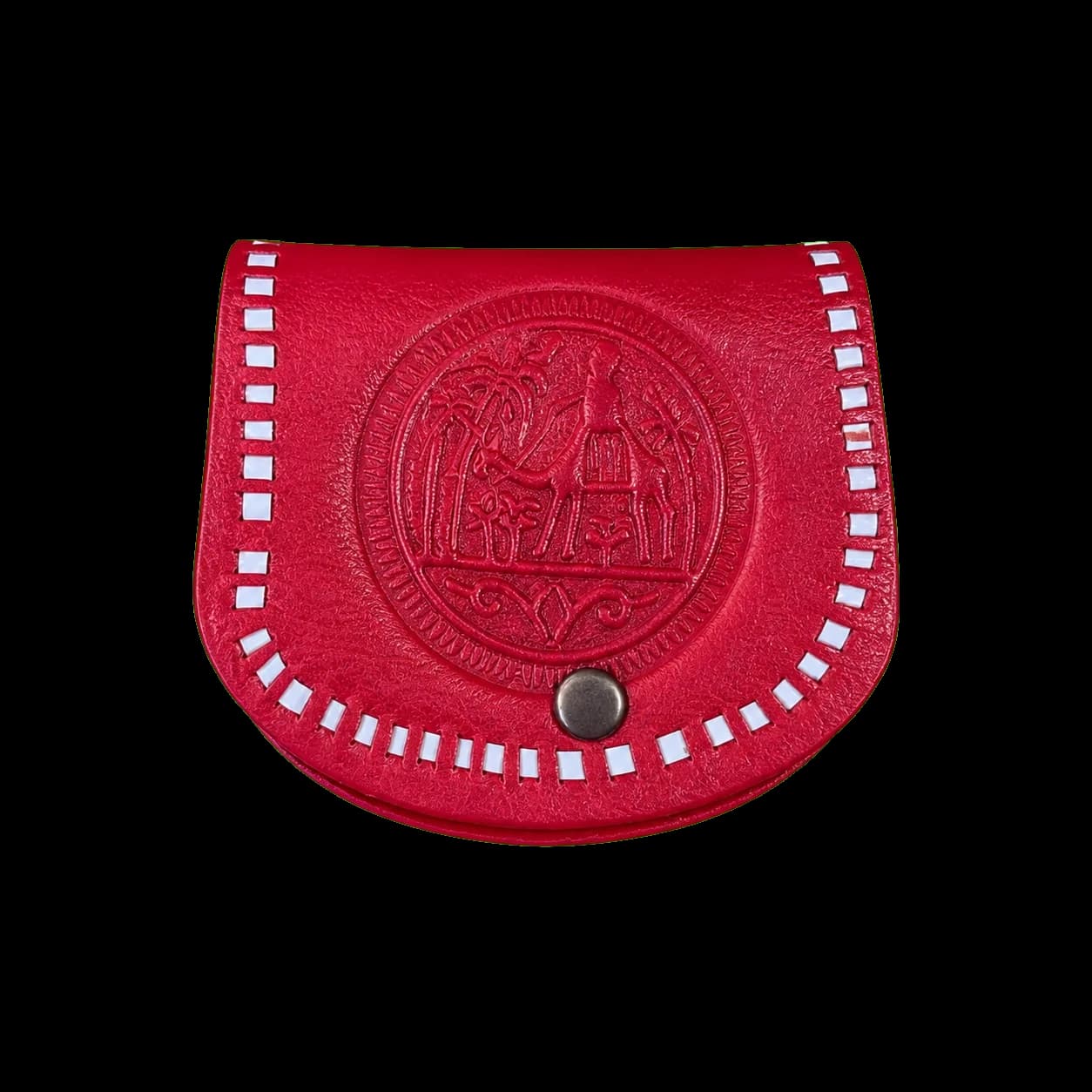 Porte-monnaie en cuir gravé