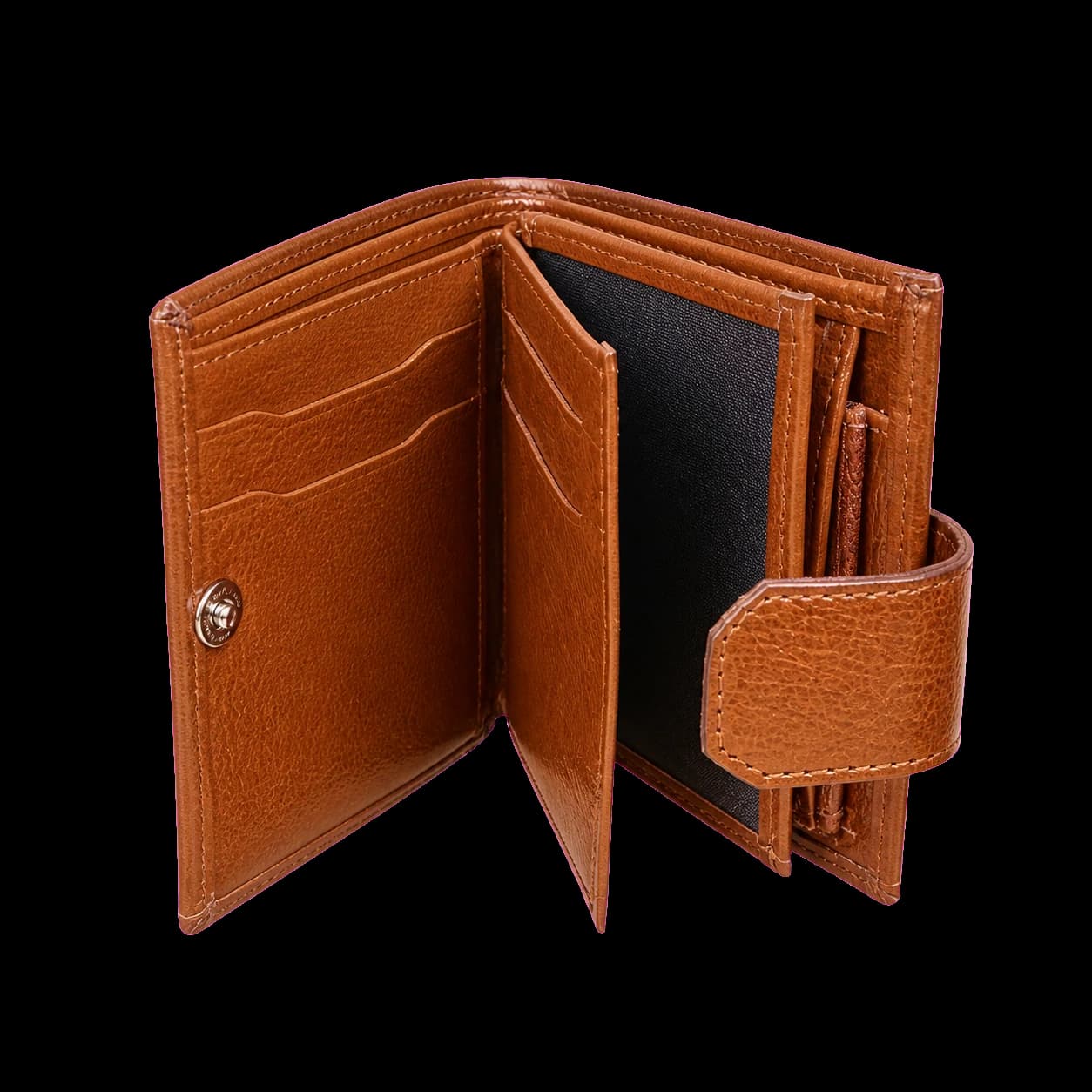 Portefeuille homme en cuir camel