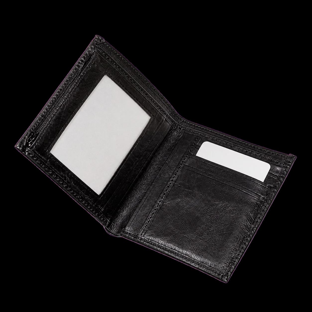 Portefeuille homme en cuir noir