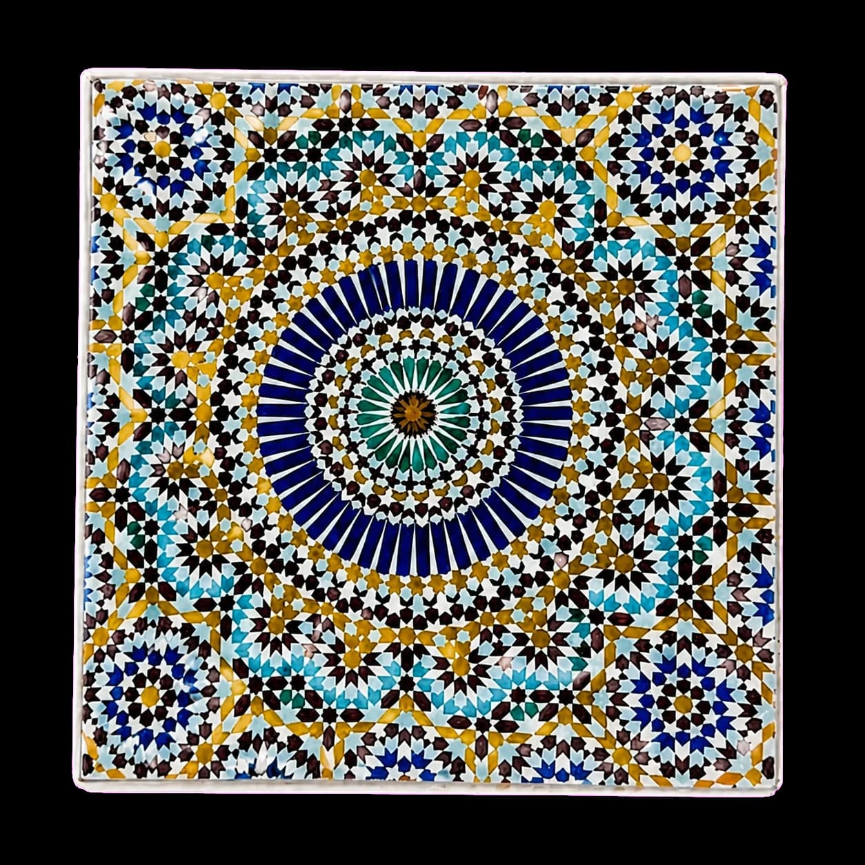 Dessous de verre en céramique – Motif Zellige Marocain