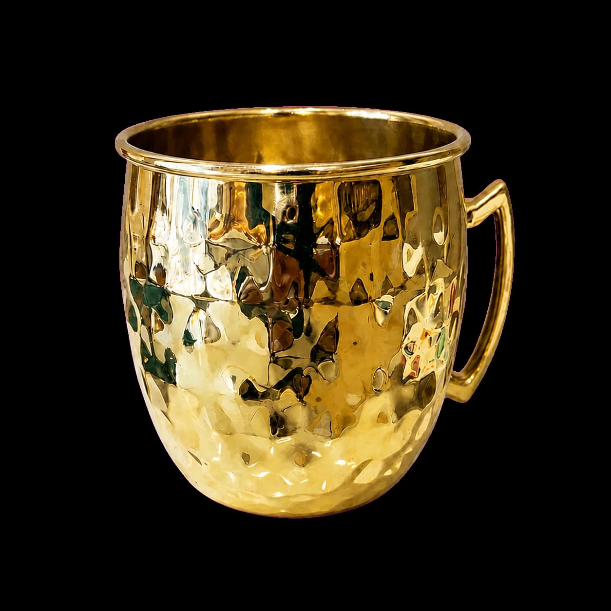 Mug martelé doré – Élégance artisanale