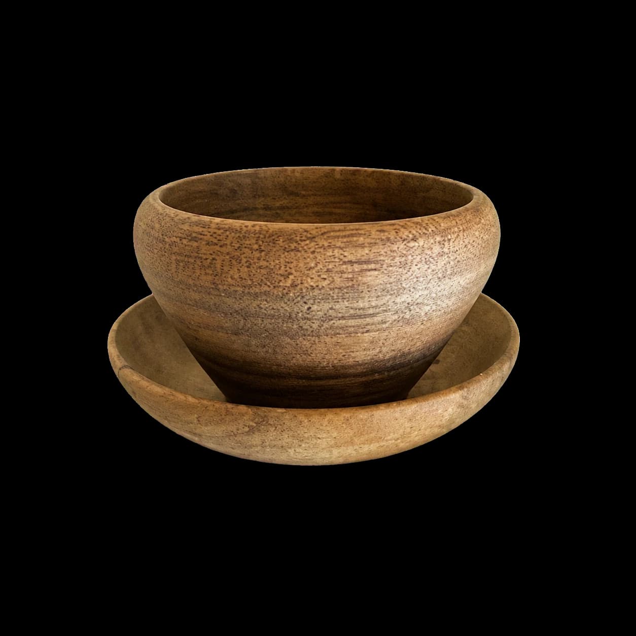 Bol et soucoupe en bois de thuya