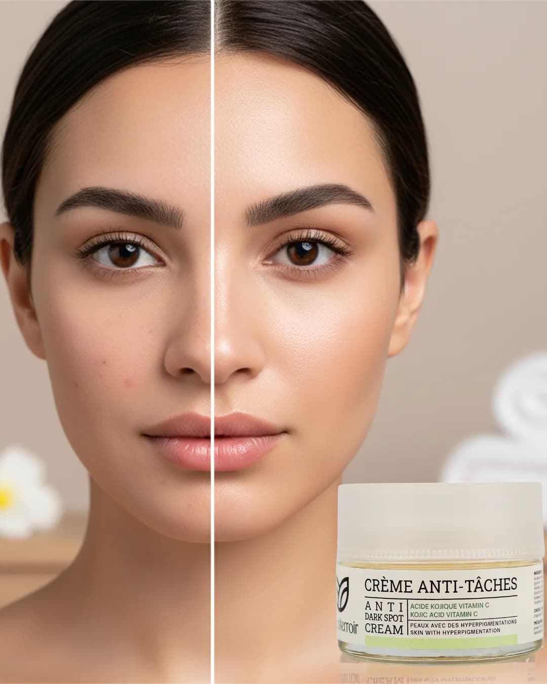 Crème Anti Tâches à l'Acide Kojique & Vitamine C – 50 ml