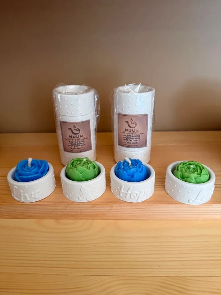 Bougie fleur & petit pot polyvalent NUUN