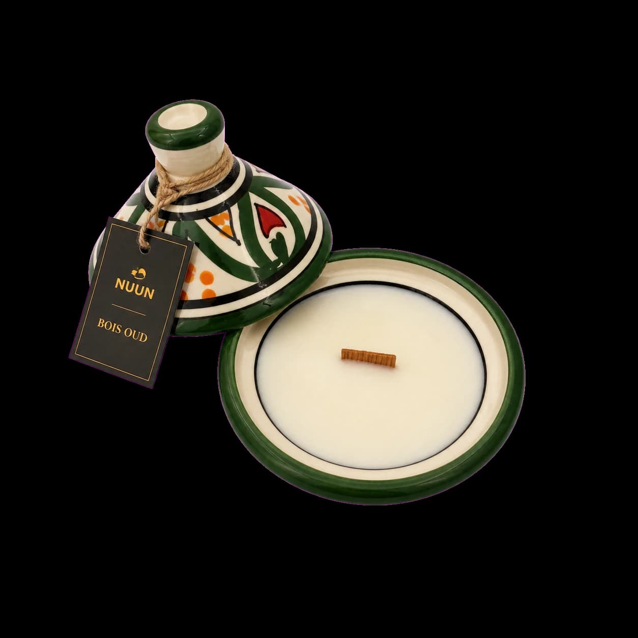 Bougie parfumée NUUN — Tajine Bois Oud (vert)