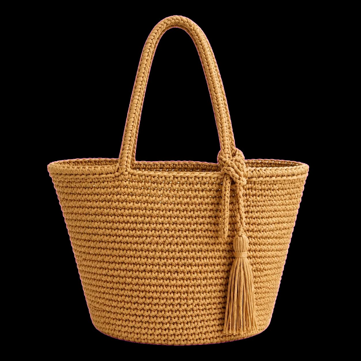 Grand cabas en crochet à gland